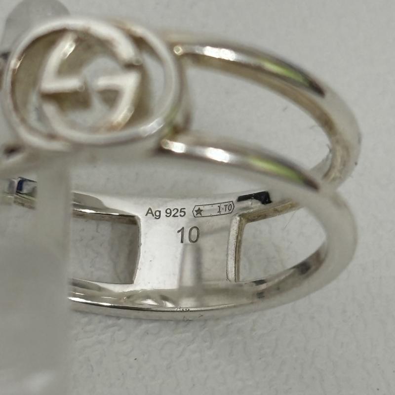 グッチ GUCCI アクセサリー 指輪 シルバーリング 指輪 Ag925 インターロッキングG GGロゴオープンリング 298036 8106 J8400 箱付 - レディース USED 古着 中古 50147593