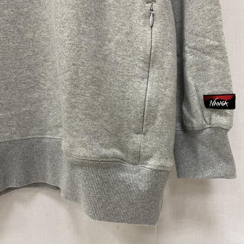 ナンガ NANGA トレーナー 長袖 NW2311-1F201 ECO HYBRID BOX LOGO SWEATSHIRT gray S S ロゴ、文字 X プリント 灰 / グレー / gray メンズ USED 古着 中古 50147605