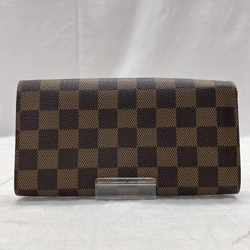 ルイヴィトン LOUIS VUITTON 財布 長財布 ダミエ柄 ポルトフォイユサラ 長財布 ロングウォレット ブラウン - ロゴ、文字 茶 / ブラウン / brown レディース USED 古着 中古 50147616