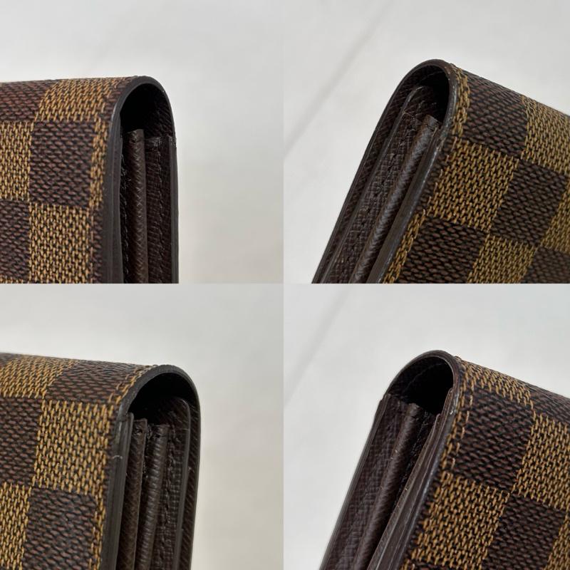ルイヴィトン LOUIS VUITTON 財布 長財布 ダミエ柄 ポルトフォイユサラ 長財布 ロングウォレット ブラウン - ロゴ、文字 茶 / ブラウン / brown レディース USED 古着 中古 50147616