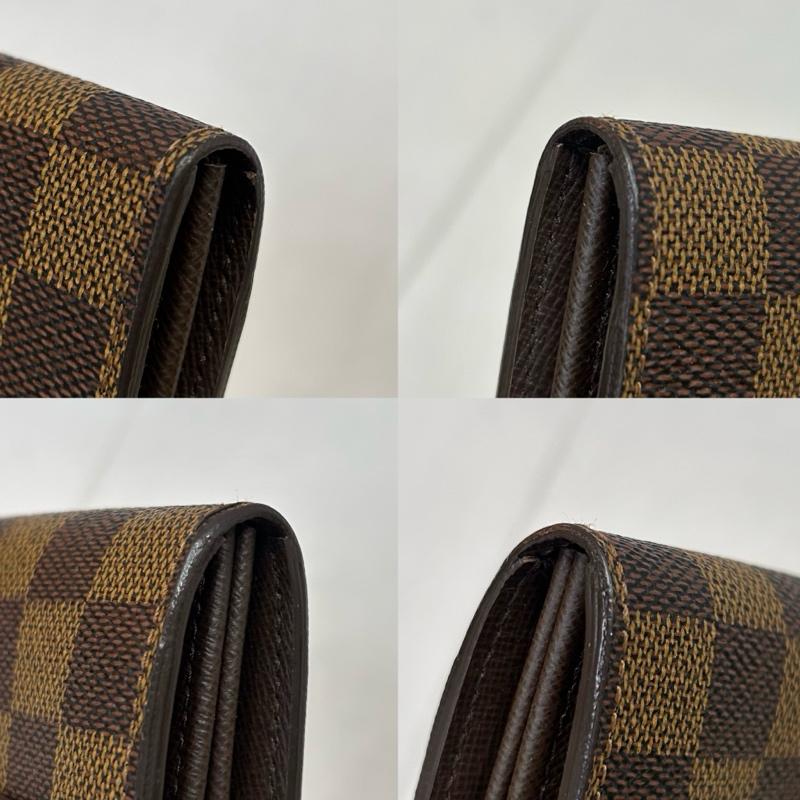 ルイヴィトン LOUIS VUITTON 財布 長財布 ダミエ柄 ポルトフォイユサラ 長財布 ロングウォレット ブラウン - ロゴ、文字 茶 / ブラウン / brown レディース USED 古着 中古 50147616