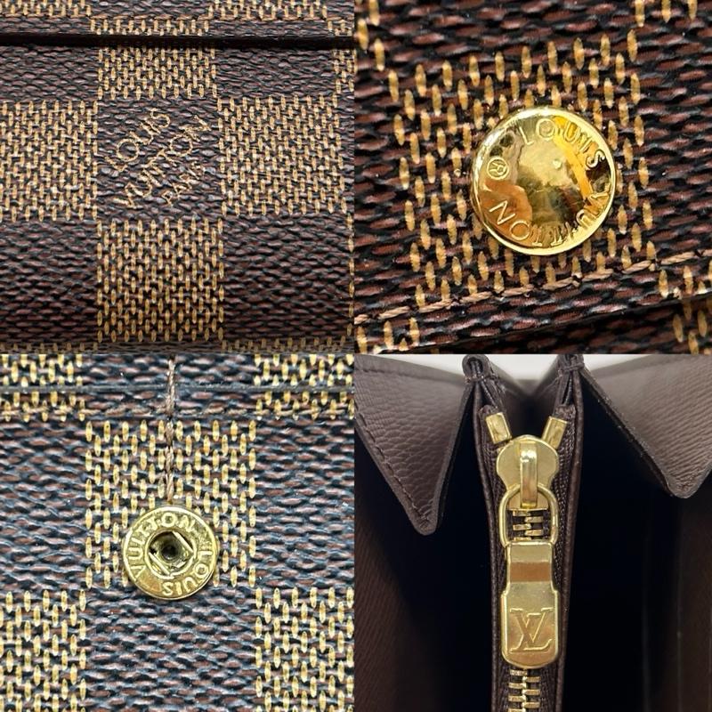 ルイヴィトン LOUIS VUITTON 財布 長財布 ダミエ柄 ポルトフォイユサラ 長財布 ロングウォレット ブラウン - ロゴ、文字 茶 / ブラウン / brown レディース USED 古着 中古 50147616