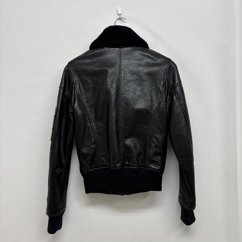 ディーゼル DIESEL ジャケット、上着 レザージャケット レザージャケット カウハイドレザー 本革 バイカージャケット ライダース 襟ボア XS 黒 / ブラック / black レディース USED 古着 中古 50147667
