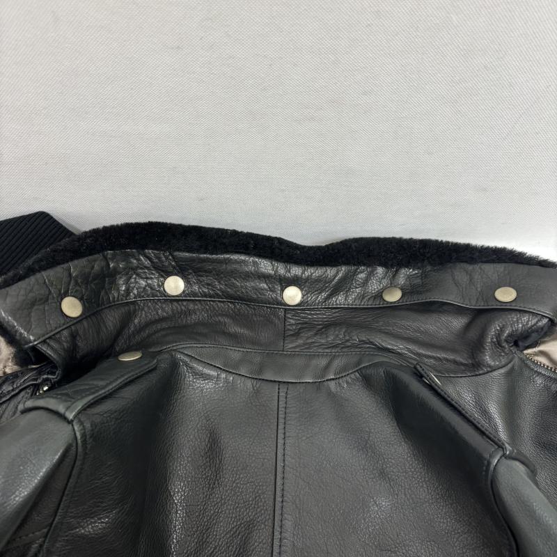 ディーゼル DIESEL ジャケット、上着 レザージャケット レザージャケット カウハイドレザー 本革 バイカージャケット ライダース 襟ボア XS 黒 / ブラック / black レディース USED 古着 中古 50147667