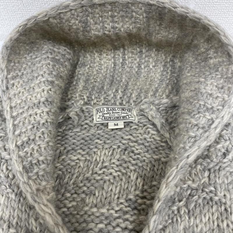 ポロジーンズカンパニー POLO JEANS COMPANY カーディガン 長袖 ショールカラー ニット コート カーディガン ジップアップ ジャケット 無地 M 無地 オフホワイト / オフホワイト / メンズ USED 古着 中古 50147671