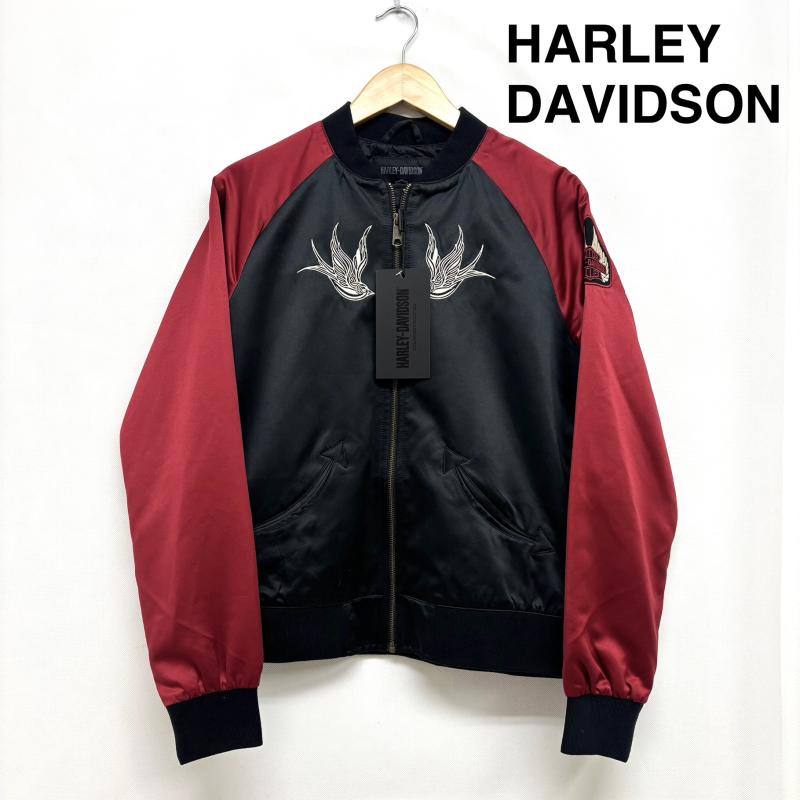 ハーレーダビッドソン Harley-Davidson ジャケット、上着 ジャンパー、ブルゾン スカジャン スーベニアジャケット 刺繍 タグ付き 97431-22VW Bombshell Bomber Jacket S 黒 / ブラック / black X 赤 / レッド / red レディース USED 古着 中古 50147672