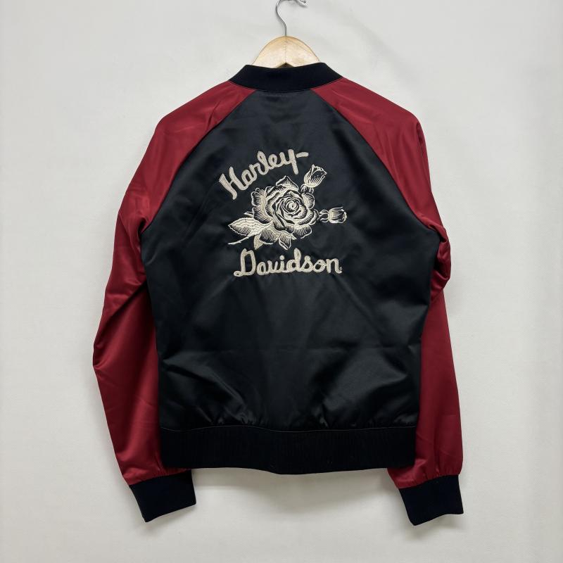 ハーレーダビッドソン Harley-Davidson ジャケット、上着 ジャンパー、ブルゾン スカジャン スーベニアジャケット 刺繍 タグ付き 97431-22VW Bombshell Bomber Jacket S 黒 / ブラック / black X 赤 / レッド / red レディース USED 古着 中古 50147672