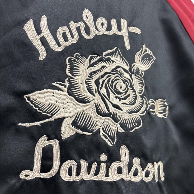 ハーレーダビッドソン Harley-Davidson ジャケット、上着 ジャンパー、ブルゾン スカジャン スーベニアジャケット 刺繍 タグ付き 97431-22VW Bombshell Bomber Jacket S 黒 / ブラック / black X 赤 / レッド / red レディース USED 古着 中古 50147672