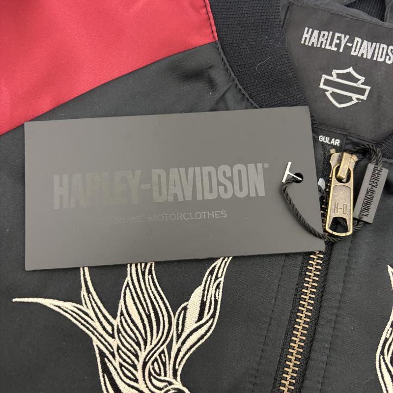 ハーレーダビッドソン Harley-Davidson ジャケット、上着 ジャンパー、ブルゾン スカジャン スーベニアジャケット 刺繍 タグ付き 97431-22VW Bombshell Bomber Jacket S 黒 / ブラック / black X 赤 / レッド / red レディース USED 古着 中古 50147672