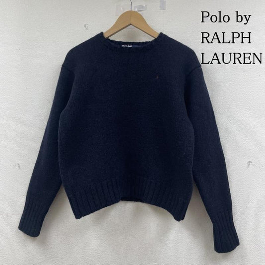 ポロバイラルフローレン Polo by RALPH LAUREN ニット、セーター 長袖 ニット ウール クルーネック セーター 長袖 ポニーロゴ ワンポイント 刺繍 M ロゴ、文字 X ワンポイント X 刺繍 紺 / ネイビー / navy メンズ USED 古着 中古 50147673