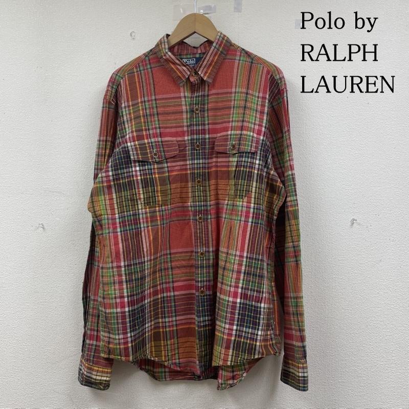 ポロバイラルフローレン Polo by RALPH LAUREN シャツ、ブラウス 長袖 長袖 マドラスチェック シャツ ブラウス Shirt ロングスリーブ 胸ポケット XL チェック マルチカラー / マルチカラー / multicolor メンズ USED 古着 中古 50147677