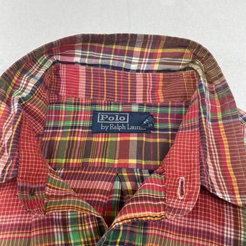 ポロバイラルフローレン Polo by RALPH LAUREN シャツ、ブラウス 長袖 長袖 マドラスチェック シャツ ブラウス Shirt ロングスリーブ 胸ポケット XL チェック マルチカラー / マルチカラー / multicolor メンズ USED 古着 中古 50147677