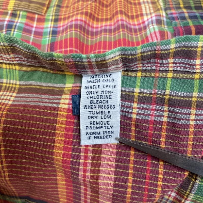 ポロバイラルフローレン Polo by RALPH LAUREN シャツ、ブラウス 長袖 長袖 マドラスチェック シャツ ブラウス Shirt ロングスリーブ 胸ポケット XL チェック マルチカラー / マルチカラー / multicolor メンズ USED 古着 中古 50147677