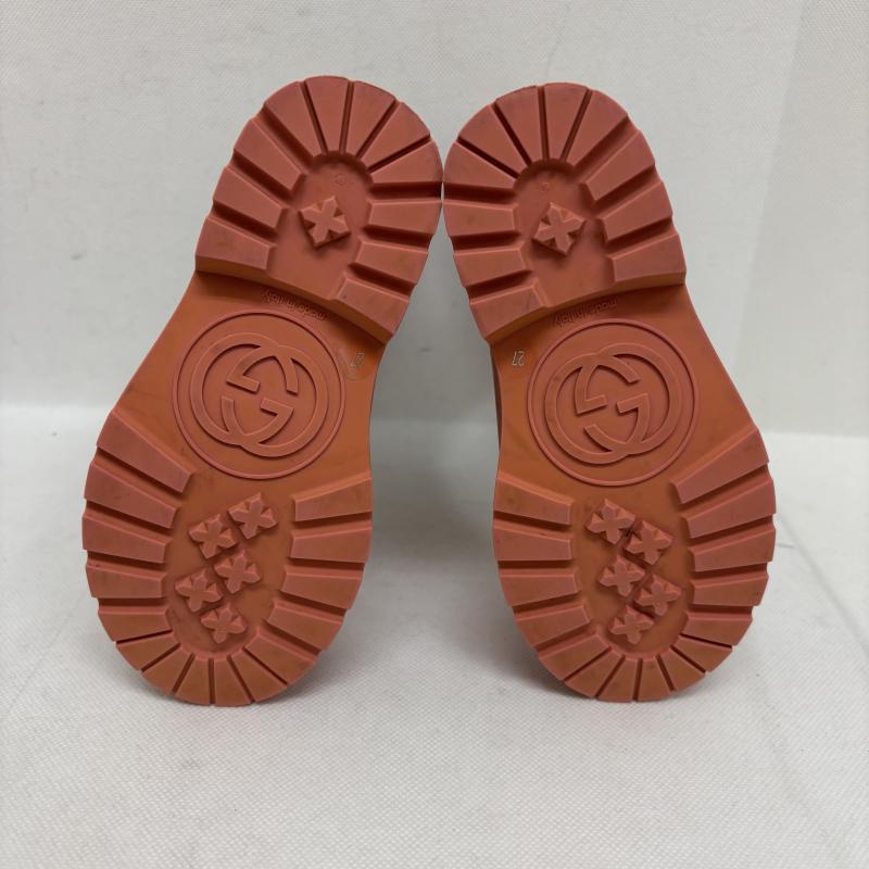 グッチ GUCCI 長靴、レインシューズ 長靴、レインシューズ レインシューズ 長靴 442772 GG柄 PVCラバー サイズ27 17センチ - 桃 / ピンク / pink レディース USED 古着 中古 50147700