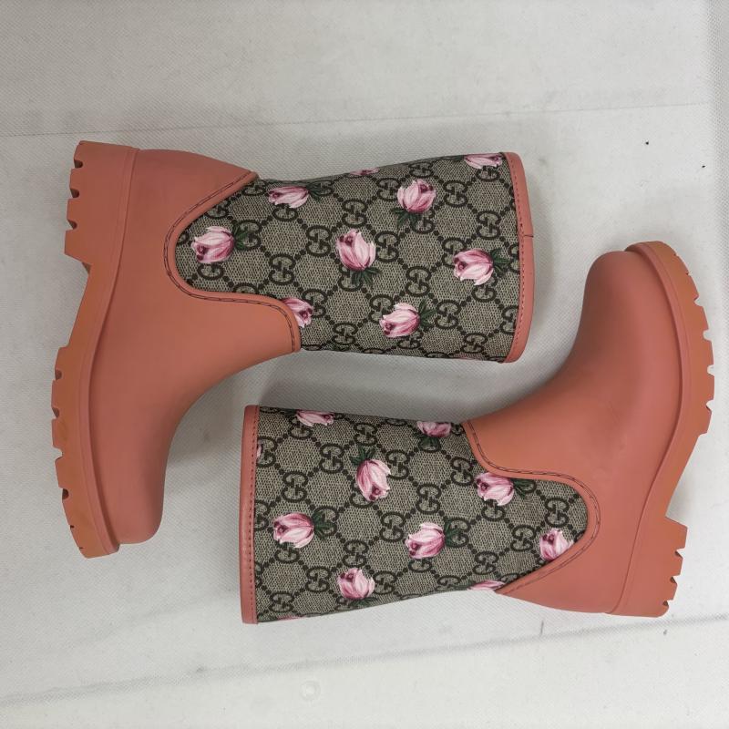 グッチ GUCCI 長靴、レインシューズ 長靴、レインシューズ レインシューズ 長靴 442772 GG柄 PVCラバー サイズ27 17センチ - 桃 / ピンク / pink レディース USED 古着 中古 50147700