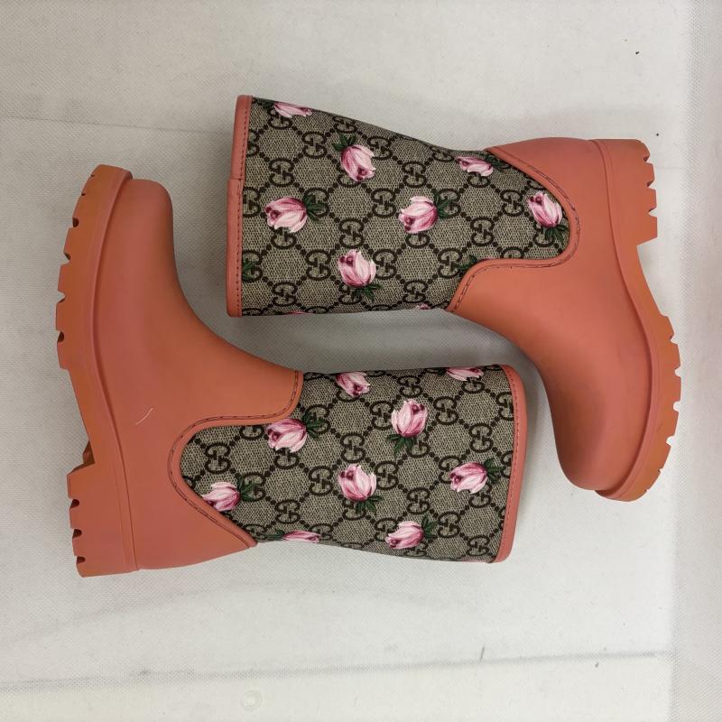 グッチ GUCCI 長靴、レインシューズ 長靴、レインシューズ レインシューズ 長靴 442772 GG柄 PVCラバー サイズ27 17センチ - 桃 / ピンク / pink レディース USED 古着 中古 50147700