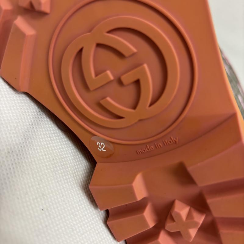 グッチ GUCCI 長靴、レインシューズ 長靴、レインシューズ レインブーツ 長靴 442772 GG柄 PVCラバー サイズ32 21センチ - 桃 / ピンク / pink レディース USED 古着 中古 50147701