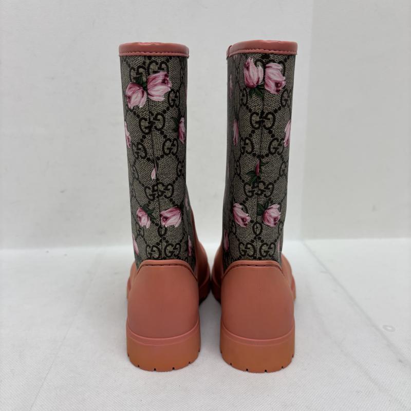 グッチ GUCCI 長靴、レインシューズ 長靴、レインシューズ レインブーツ 長靴 442772 GG柄 PVCラバー サイズ32 21センチ - 桃 / ピンク / pink レディース USED 古着 中古 50147701