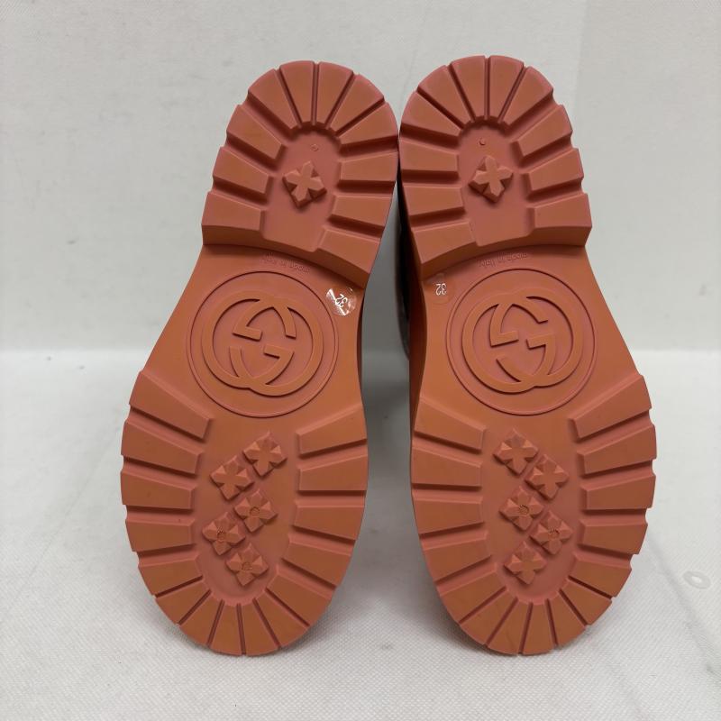 グッチ GUCCI 長靴、レインシューズ 長靴、レインシューズ レインブーツ 長靴 442772 GG柄 PVCラバー サイズ32 21センチ - 桃 / ピンク / pink レディース USED 古着 中古 50147701