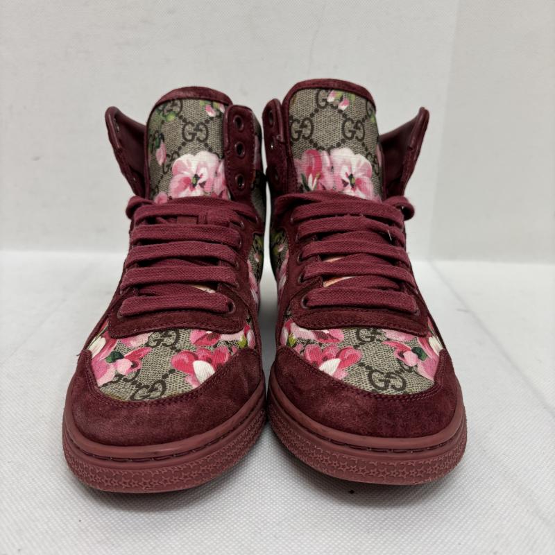 グッチ GUCCI スニーカー スニーカー GGブルームズ ハイカットスニーカー 404937 ブラウン ピンク サイズ35 - レディース USED 古着 中古 50147702