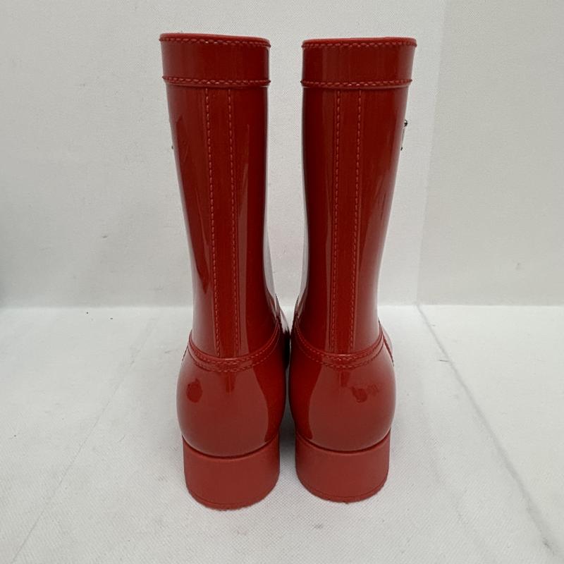 プラダ PRADA 長靴、レインシューズ 長靴、レインシューズ レインブーツ トライアングルロゴ ボルドー サイズ35 22.5センチ - 赤 / レッド / red レディース USED 古着 中古 50147703