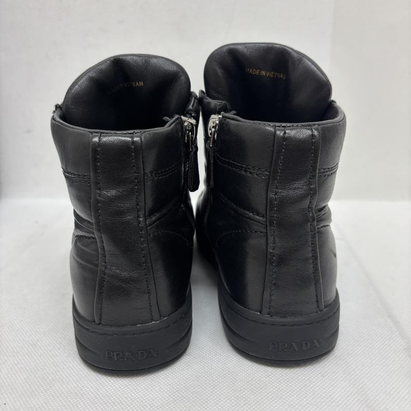 プラダ PRADA スニーカー スニーカー スニーカー ハイカット レザー 3T5770 エンボスロゴ ブラック サイズ35 22.5センチ - 黒 / ブラック / black レディース USED 古着 中古 50147704