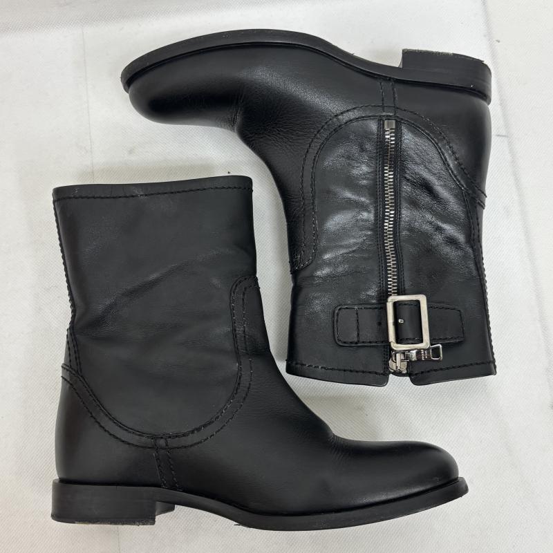 プラダ PRADA ブーツ ショートブーツ サイドジップ ブーツ レザー ベルトサイズ35 22センチ - レディース USED 古着 中古 50147705