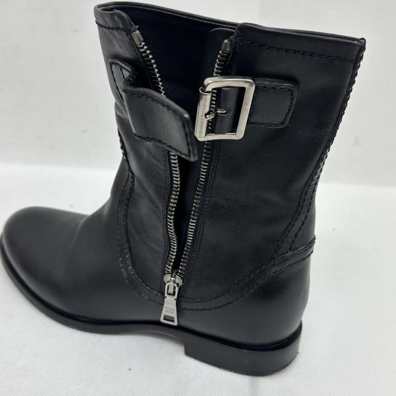 プラダ PRADA ブーツ ショートブーツ サイドジップ ブーツ レザー ベルトサイズ35 22センチ - レディース USED 古着 中古 50147705