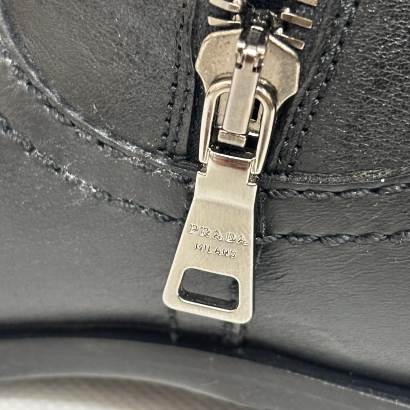 プラダ PRADA ブーツ ショートブーツ サイドジップ ブーツ レザー ベルトサイズ35 22センチ - レディース USED 古着 中古 50147705