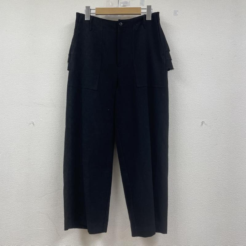 ビームス BEAMS パンツ ワークパンツ、ペインターパンツ BEAMS COUTURE バックフリルポイント ワイド パンツ ジップフライ 無地 ウール 無地 黒 / ブラック / black レディース USED 古着 中古 50147713