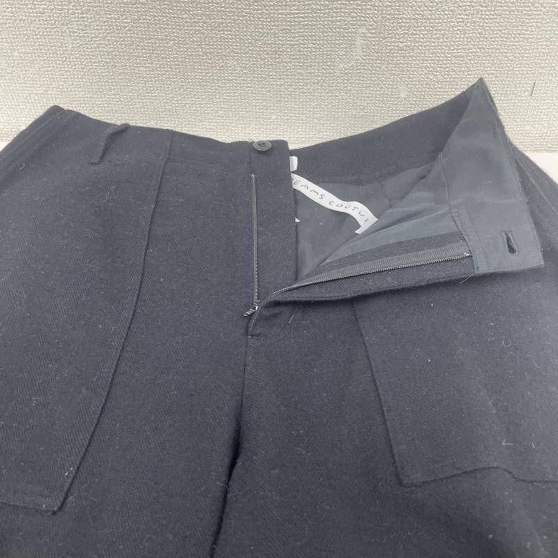 ビームス BEAMS パンツ ワークパンツ、ペインターパンツ BEAMS COUTURE バックフリルポイント ワイド パンツ ジップフライ 無地 ウール 無地 黒 / ブラック / black レディース USED 古着 中古 50147713