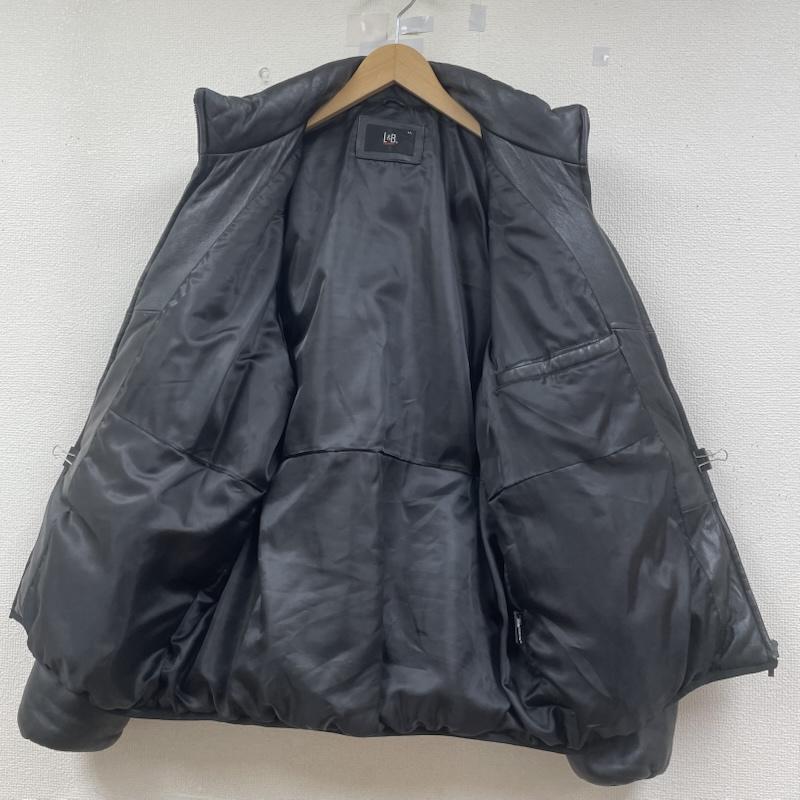 古着 USED ジャケット、上着 レザージャケット 00s 90s L&B HOMME 中綿 フルジップアップ ジャケット ラムレザー 羊革 LL 無地 黒 / ブラック / black メンズ USED 古着 中古 50147720