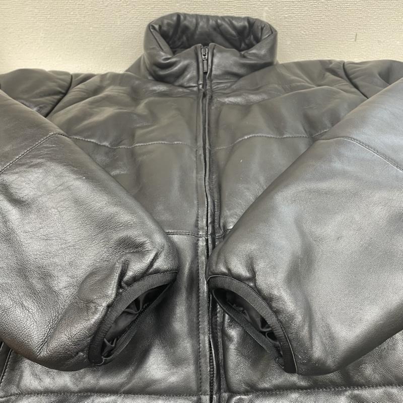 古着 USED ジャケット、上着 レザージャケット 00s 90s L&B HOMME 中綿 フルジップアップ ジャケット ラムレザー 羊革 LL 無地 黒 / ブラック / black メンズ USED 古着 中古 50147720