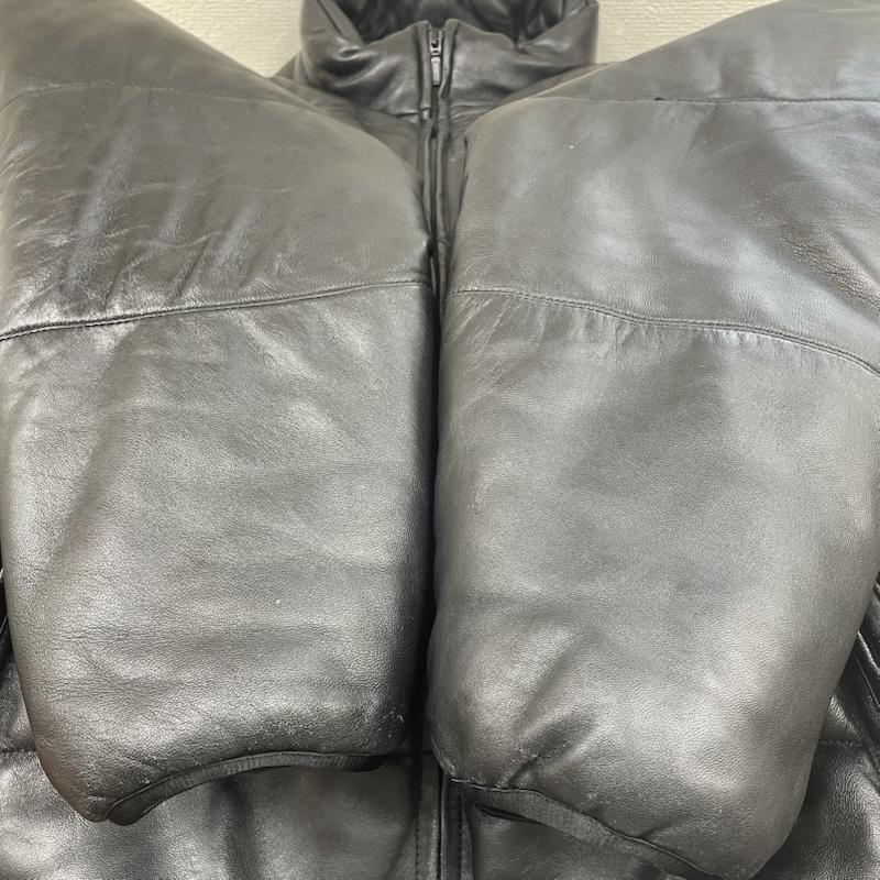 古着 USED ジャケット、上着 レザージャケット 00s 90s L&B HOMME 中綿 フルジップアップ ジャケット ラムレザー 羊革 LL 無地 黒 / ブラック / black メンズ USED 古着 中古 50147720