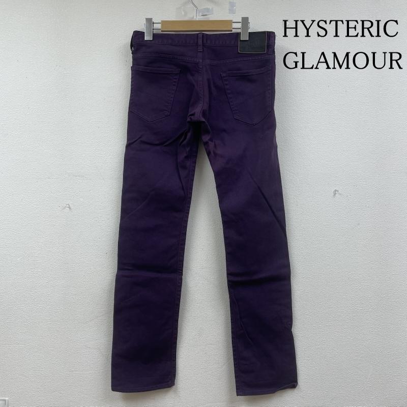 ヒステリックグラマー HYSTERIC GLAMOUR パンツ デニム、ジーンズ カラーデニム ジーパン ジーンズ スキニー 細め タイト ロゴ 刻印入り ローウエスト 30インチ ロゴ、文字 紫 / パープル / purple メンズ USED 古着 中古 50147756