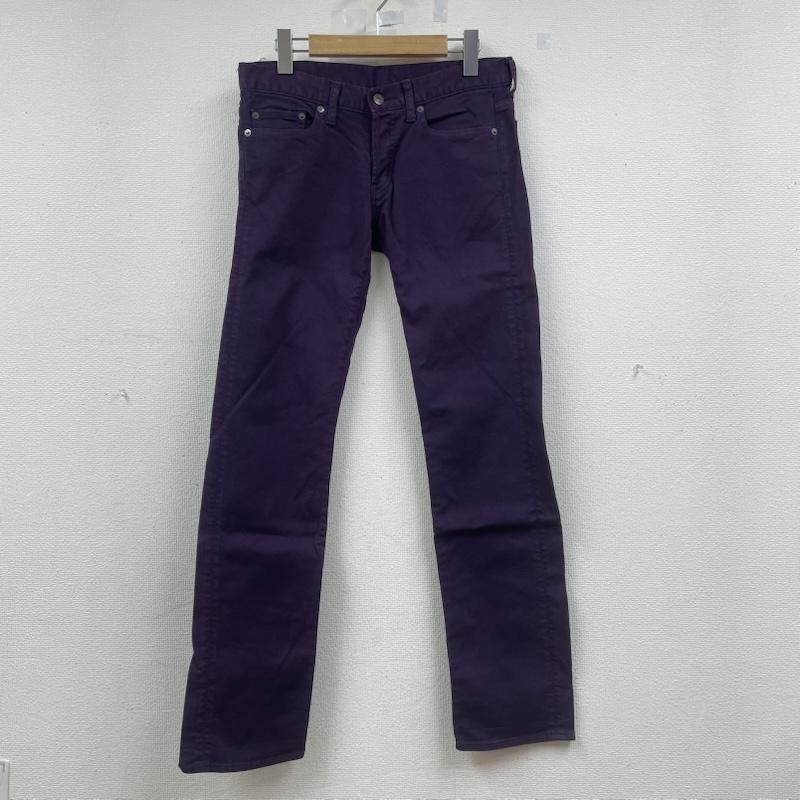 ヒステリックグラマー HYSTERIC GLAMOUR パンツ デニム、ジーンズ カラーデニム ジーパン ジーンズ スキニー 細め タイト ロゴ 刻印入り ローウエスト 30インチ ロゴ、文字 紫 / パープル / purple メンズ USED 古着 中古 50147756