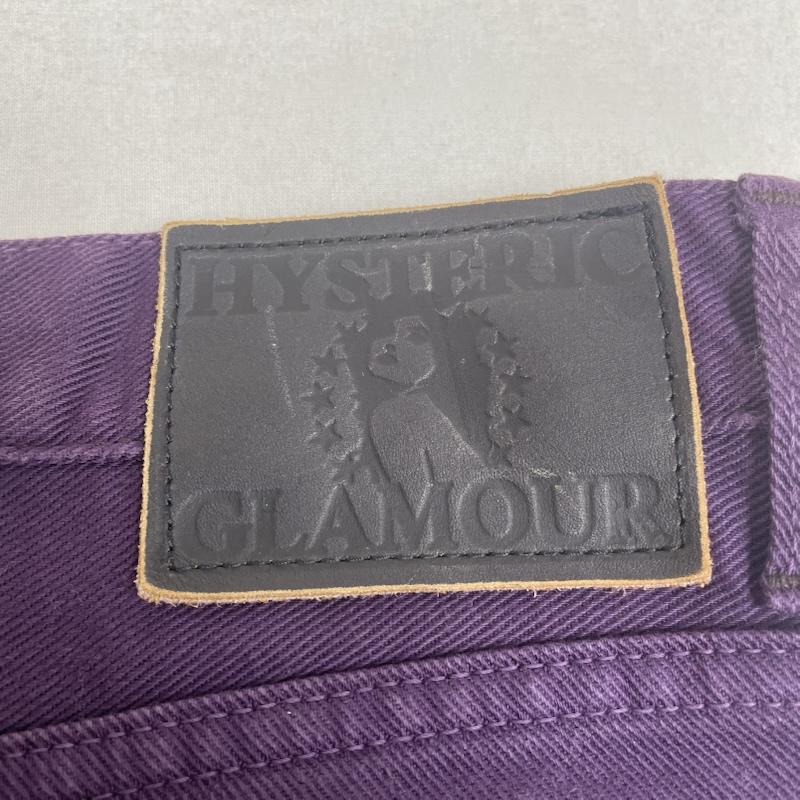 ヒステリックグラマー HYSTERIC GLAMOUR パンツ デニム、ジーンズ カラーデニム ジーパン ジーンズ スキニー 細め タイト ロゴ 刻印入り ローウエスト 30インチ ロゴ、文字 紫 / パープル / purple メンズ USED 古着 中古 50147756
