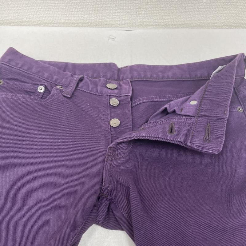 ヒステリックグラマー HYSTERIC GLAMOUR パンツ デニム、ジーンズ カラーデニム ジーパン ジーンズ スキニー 細め タイト ロゴ 刻印入り ローウエスト 30インチ ロゴ、文字 紫 / パープル / purple メンズ USED 古着 中古 50147756
