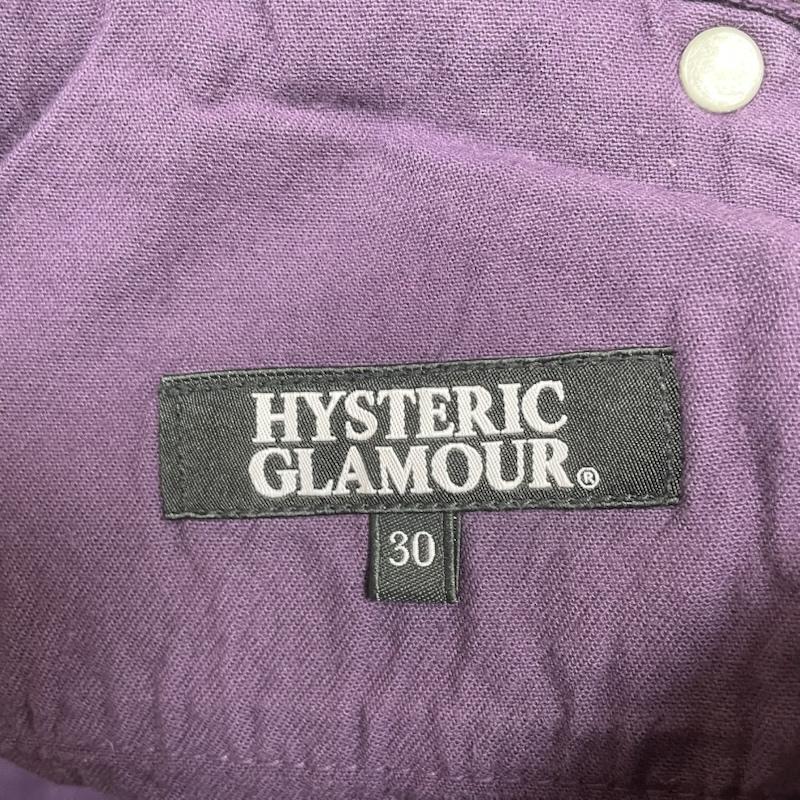 ヒステリックグラマー HYSTERIC GLAMOUR パンツ デニム、ジーンズ カラーデニム ジーパン ジーンズ スキニー 細め タイト ロゴ 刻印入り ローウエスト 30インチ ロゴ、文字 紫 / パープル / purple メンズ USED 古着 中古 50147756
