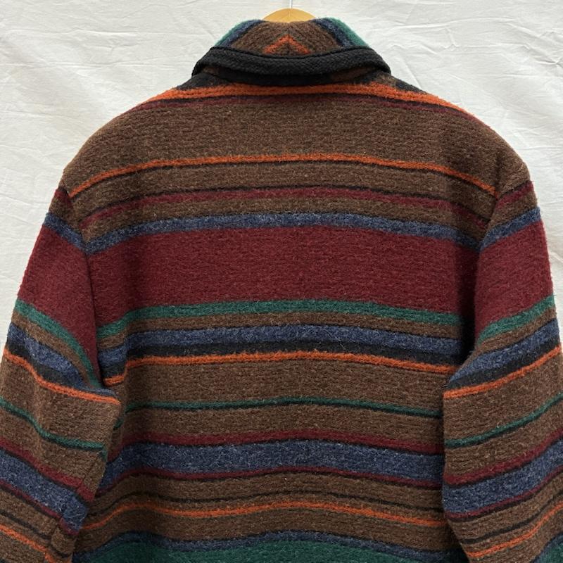 ウールリッチ WOOLRICH ジャケット、上着 ジャンパー、ブルゾン 90s USA製 ショールカラー ネイティブ ボーダー ウール ブランケット コート ジャケット L ネイティブ柄 X ボーダー柄 マルチカラー / マルチカラー / multicolor レディース USED 古着 中古 50147813