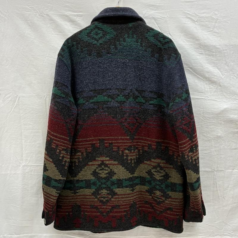 ウールリッチ WOOLRICH ジャケット、上着 ジャンパー、ブルゾン 90s USA製 ネイティブ ボーダー ウール ブランケット コート ジャケット M ネイティブ柄 X ボーダー柄 マルチカラー / マルチカラー / multicolor メンズ USED 古着 中古 50147815