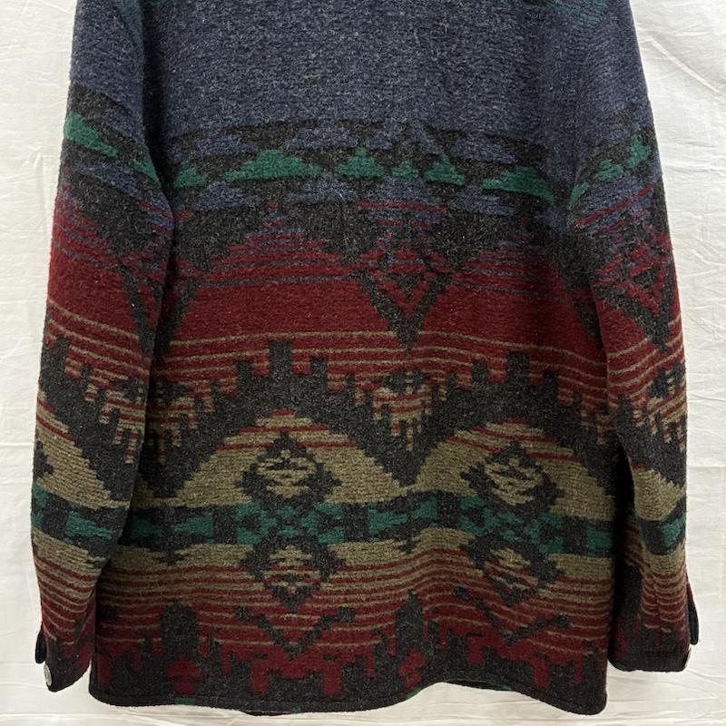 ウールリッチ WOOLRICH ジャケット、上着 ジャンパー、ブルゾン 90s USA製 ネイティブ ボーダー ウール ブランケット コート ジャケット M ネイティブ柄 X ボーダー柄 マルチカラー / マルチカラー / multicolor メンズ USED 古着 中古 50147815