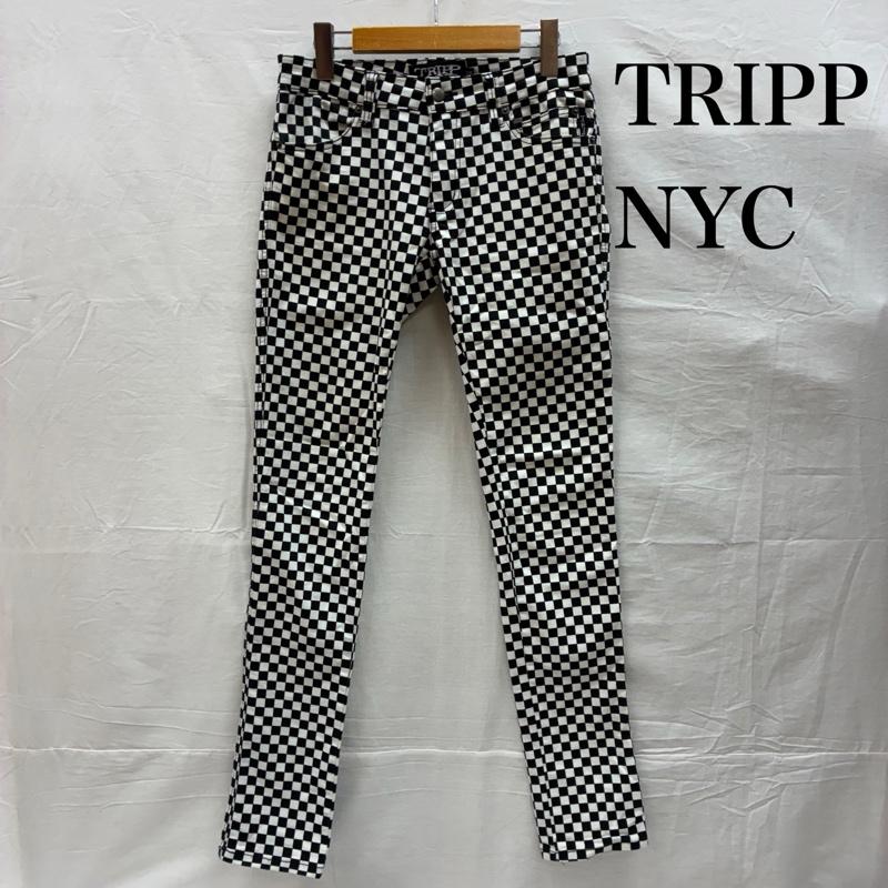トリップニューヨークシティ TRIPP nyc ボトムス ボトムス ブロックチェック チェッカー スリム ストレッチ スキニー パンツ Y2K パンク 28インチ チェック 白 / ホワイト / white X 黒 / ブラック / black メンズ USED 古着 中古 50147823