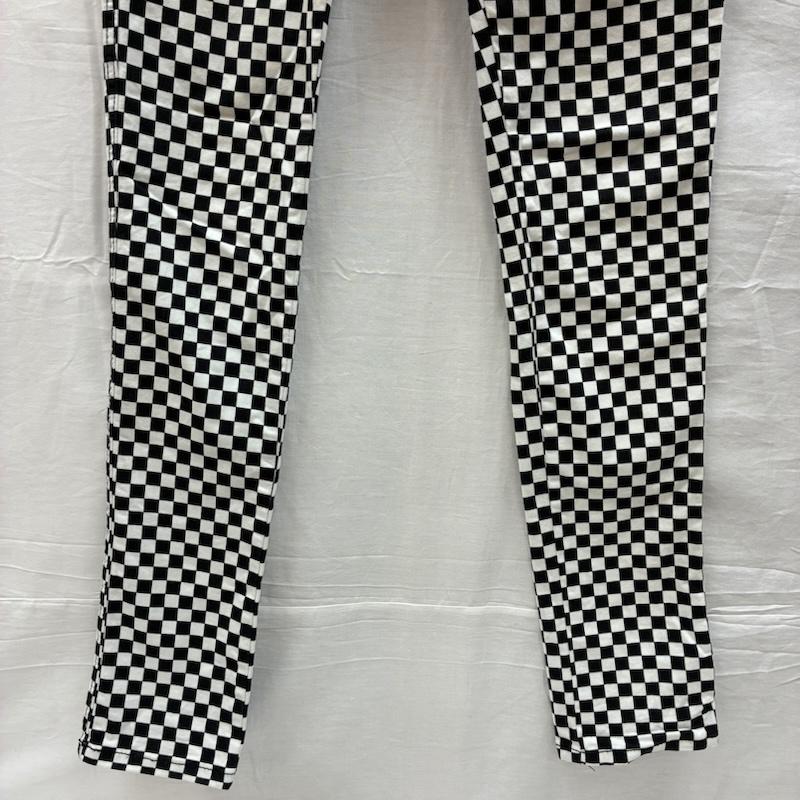トリップニューヨークシティ TRIPP nyc ボトムス ボトムス ブロックチェック チェッカー スリム ストレッチ スキニー パンツ Y2K パンク 28インチ チェック 白 / ホワイト / white X 黒 / ブラック / black メンズ USED 古着 中古 50147823