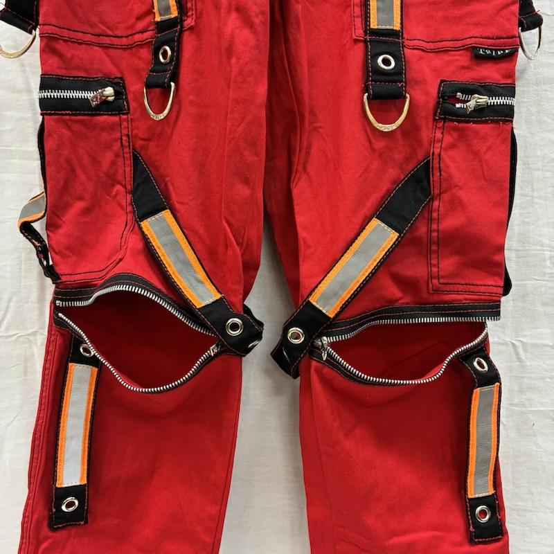 トリップニューヨークシティ TRIPP nyc ボトムス ボトムス ジップ ギミック リフレクター ボンテージ パンツ Y2K パンク 28インチ 赤 / レッド / red メンズ USED 古着 中古 50147824