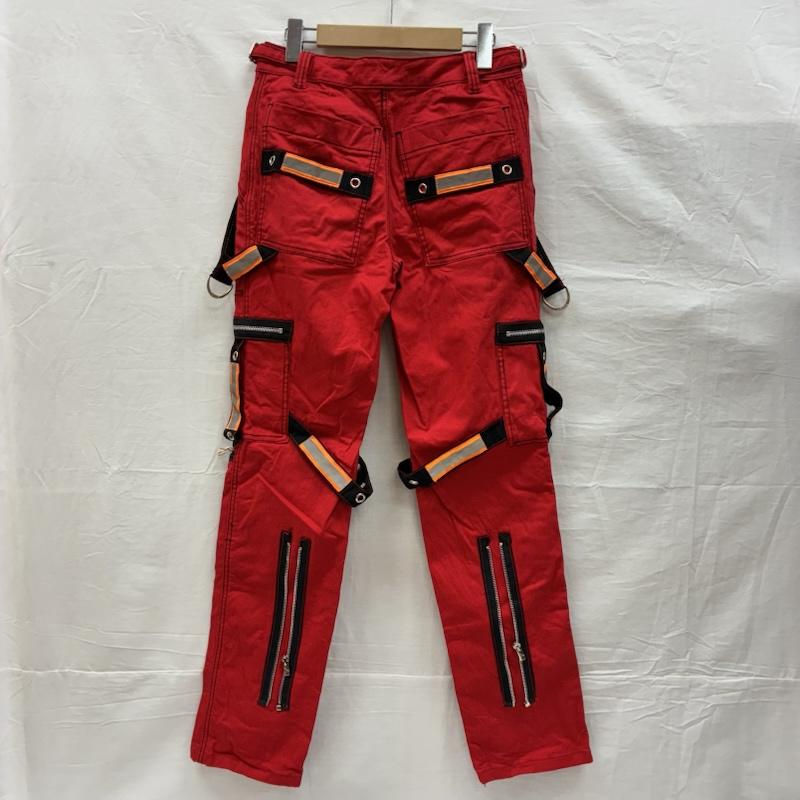 トリップニューヨークシティ TRIPP nyc ボトムス ボトムス ジップ ギミック リフレクター ボンテージ パンツ Y2K パンク 28インチ 赤 / レッド / red メンズ USED 古着 中古 50147824
