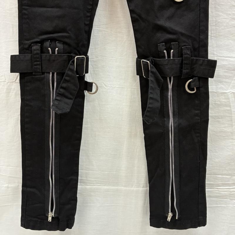 トリップニューヨークシティ TRIPP nyc ボトムス ボトムス ジップアップ ギミック ストレッチ スキニー ボンテージ パンツ Y2K パンク 28インチ 黒 / ブラック / black メンズ USED 古着 中古 50147825