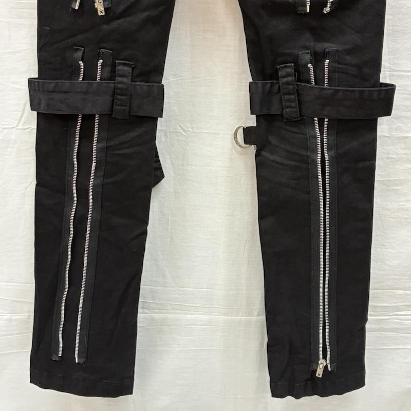 トリップニューヨークシティ TRIPP nyc ボトムス ボトムス ジップアップ ギミック ストレッチ スキニー ボンテージ パンツ Y2K パンク 28インチ 黒 / ブラック / black メンズ USED 古着 中古 50147825
