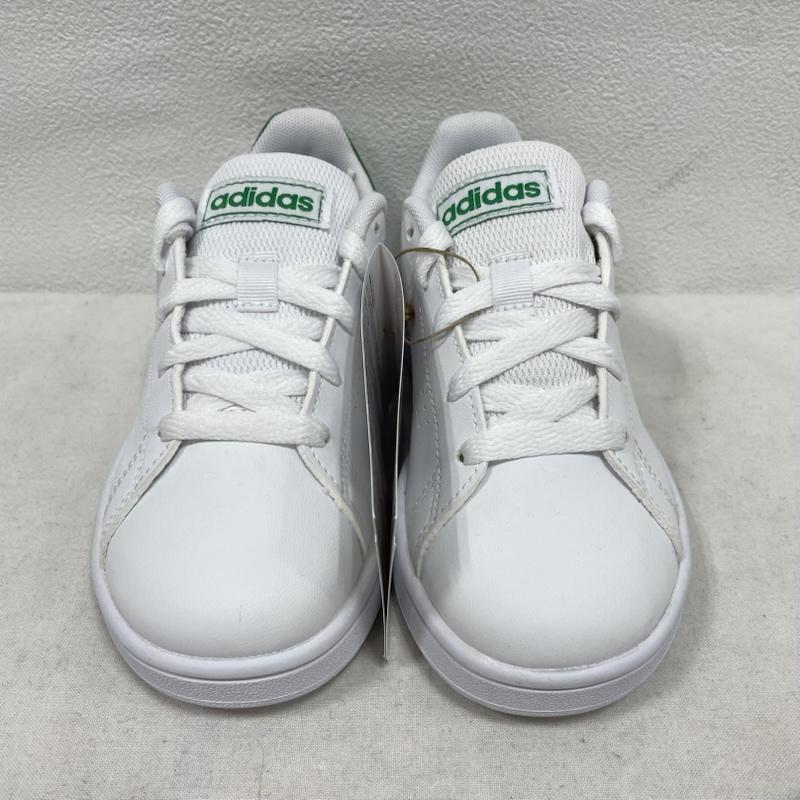 アディダス adidas スニーカー スニーカー アドバンコート ライフスタイル EF0213 キッズ レースアップ スニーカー 17cm 17.0cm ロゴ、文字 白 / ホワイト / white X 緑 / グリーン / green ボーイズ USED 古着 中古 50147835
