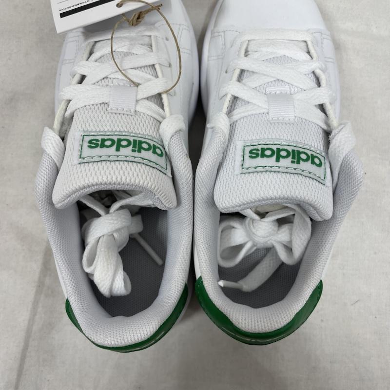 アディダス adidas スニーカー スニーカー アドバンコート ライフスタイル EF0213 キッズ レースアップ スニーカー 17cm 17.0cm ロゴ、文字 白 / ホワイト / white X 緑 / グリーン / green ボーイズ USED 古着 中古 50147835